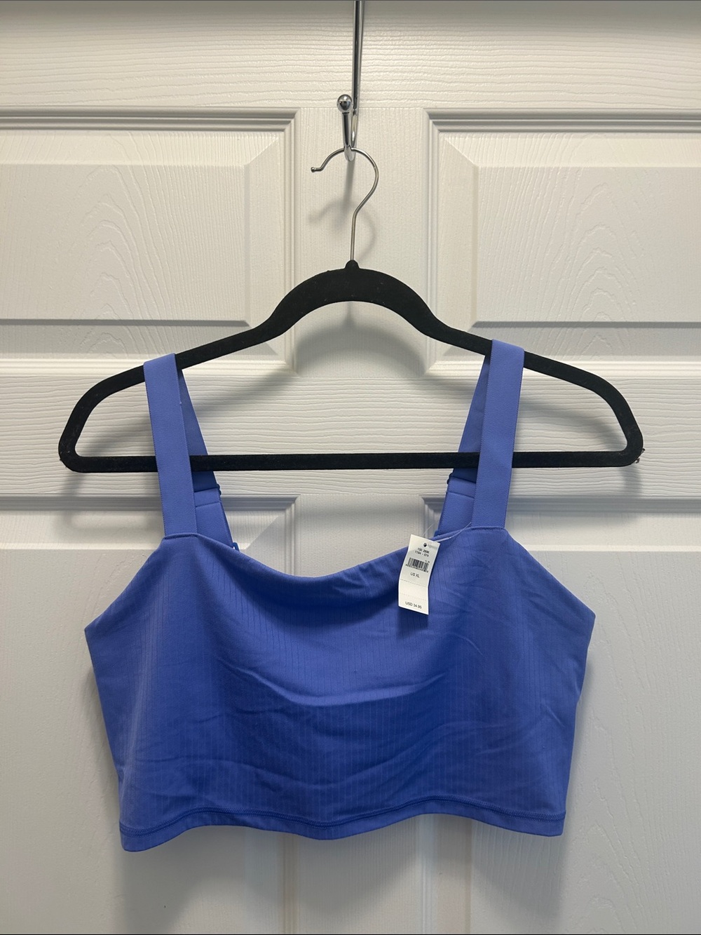 Offline Square-Neck Crop Tank Top in Periwinkle Blue